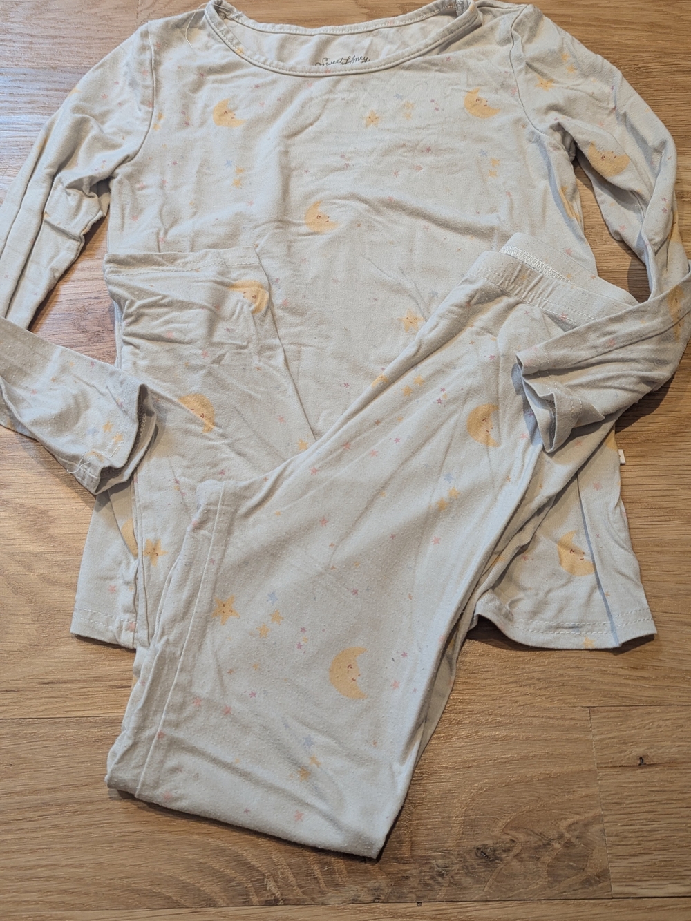 Sweet Honey Children's Cream Moon & Stars Pajama Set